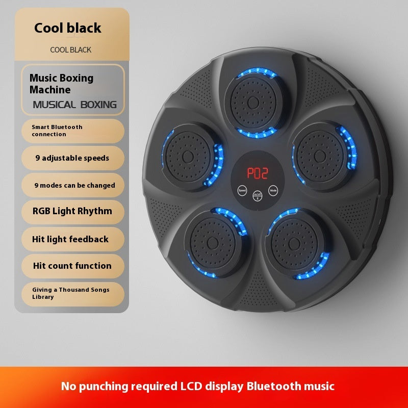 Martial Arts Self Defense Hanging Boxing Target, Music Boxing Machine Blue Light Hitting Reaction, Intelligent Electronic Wall Boxing Target
