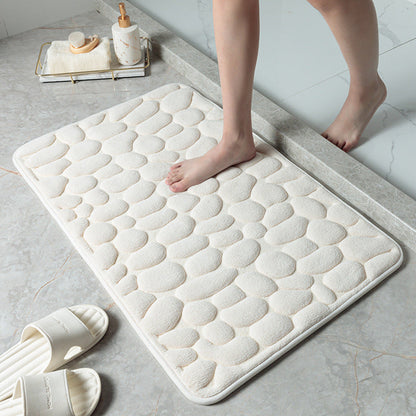 Pebble Stone Bathroom Carpet Toilet Floor Mat, Door Mat