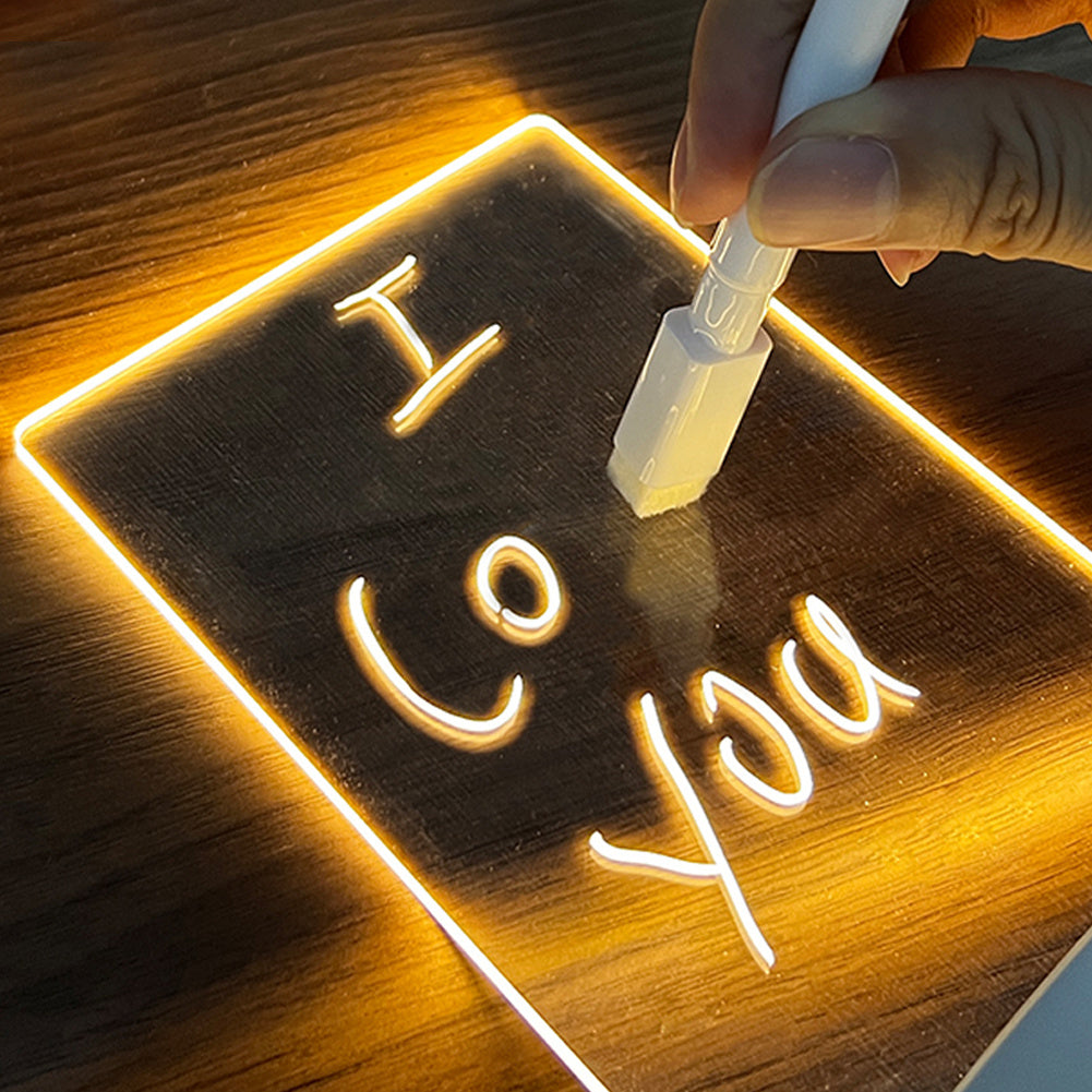 Creative Note Board with Led Night Light,USB Message Board Light With Pen,Decoration Night Lamp,Gift For Love