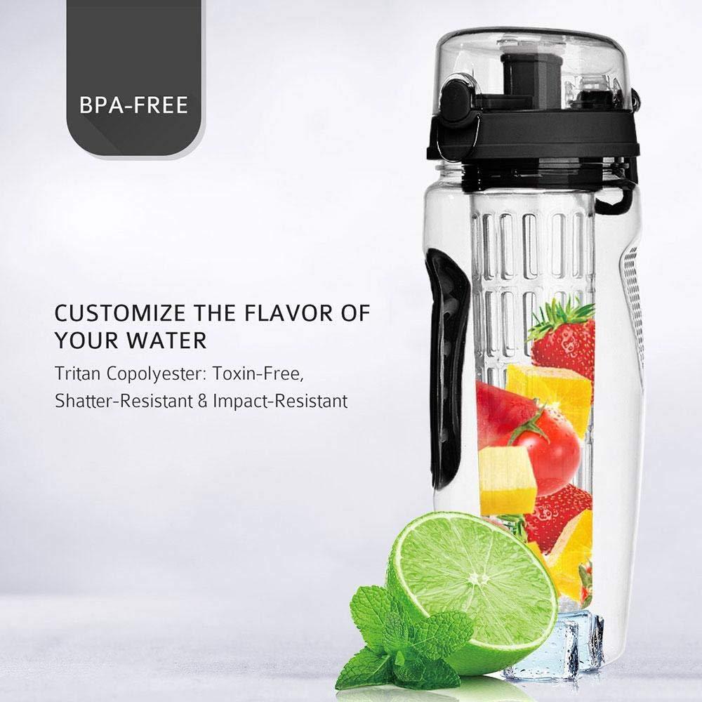 32Oz Fruit  Infuser Water Bottle,Water Fruit Bottle BPA Free Plastic, Sport Fruit Infuser Water Bottles With Infuser Juice Shaker Drink Bottle Of Water