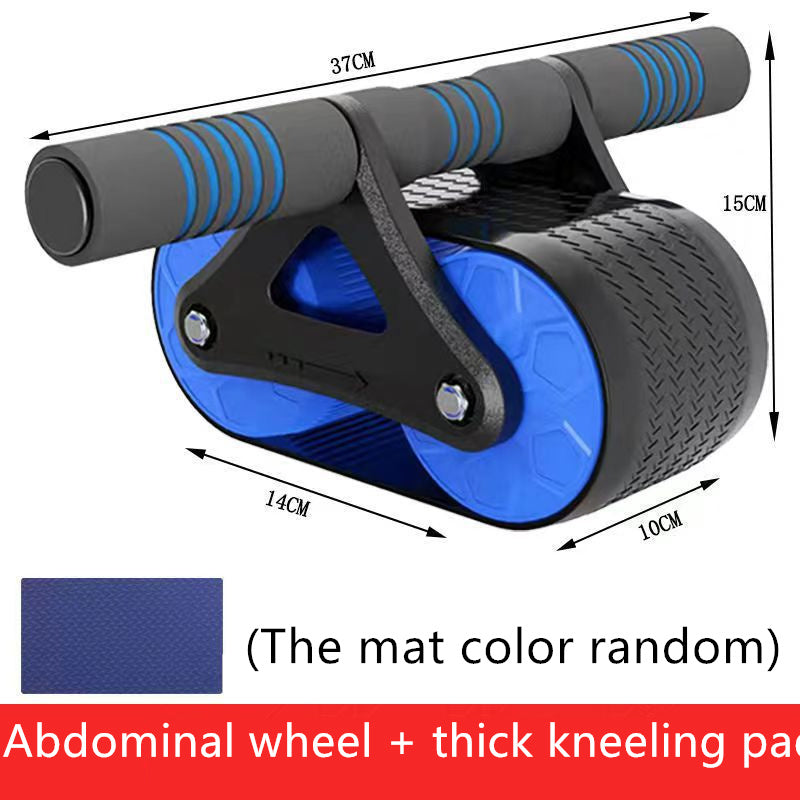 Double Wheel Abdominal Exerciser, Women Men Automatic Rebound Ab, Wheel Roller Waist Trainer Gym Sports