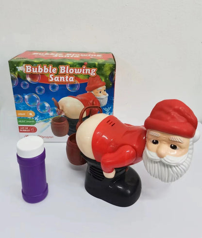 Electric Santa Bubble Machine,Musical Christmas Party Blower