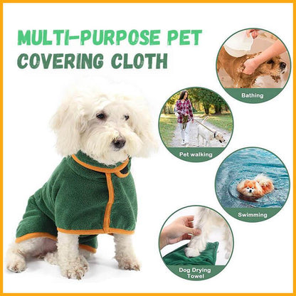Absorbent Pet Bathrobe With Waist wrapped Microfiber