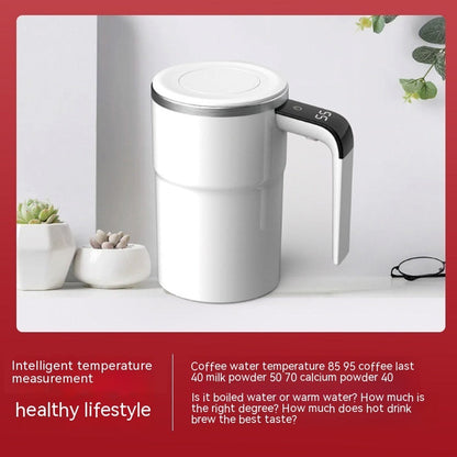 Electric Coffee Mug USB Rechargeable Automatic Magnetic Cup IP67 Waterproof Food Safe Stainless Steel