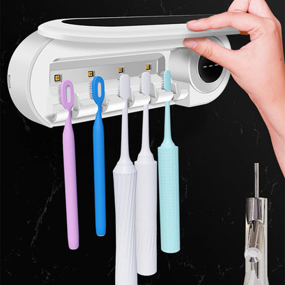 Smart UV Toothbrush Sterilizer,Wall Mounted Toothbrush Sterilizer Holder For Bathroom