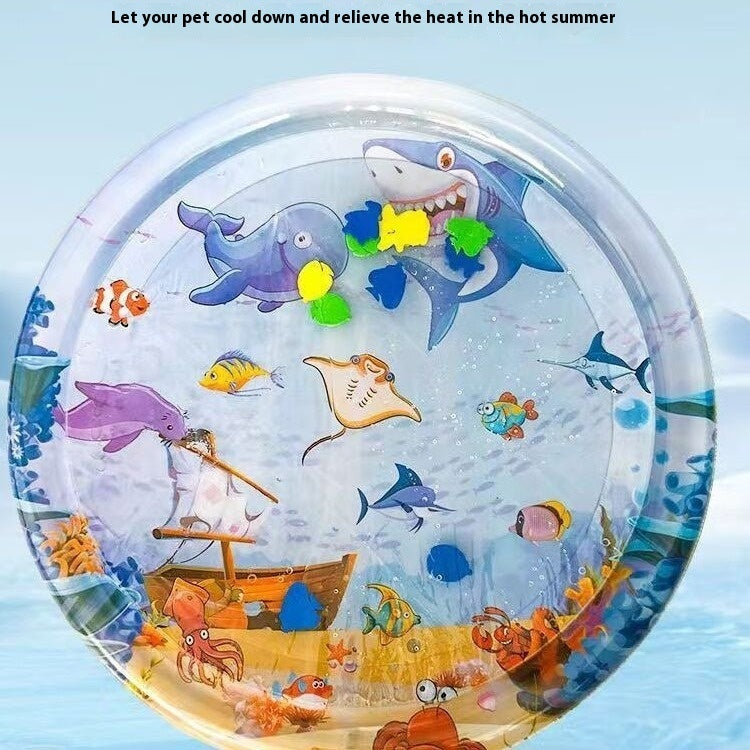 Summer Cooling Pet Water Bed Cushion Ice Pad, Dog Sleeping Square Mat For Puppy Dogs Cats, Cool Cold