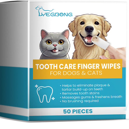 Pet Dental Finger Wipes, For Dogs And Cats Gentle Teeth Cleaning And Fresh Breath, Pets Teeth Care Finger Wipes