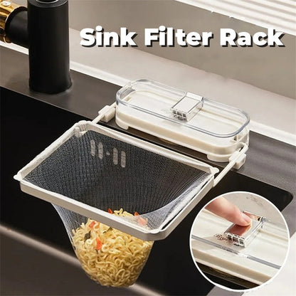 Kitchen Sink Filter Rack, Suction Cup Disposable Leftover, Leftovers Filter Pocket Kitchen Garbage Drain Rack Sink Strainer