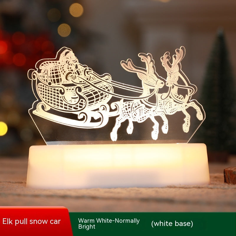 3D Acrylic LED Night Light,Holiday Themed Bedside Lamp