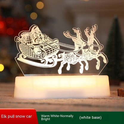 3D Acrylic LED Night Light,Holiday Themed Bedside Lamp