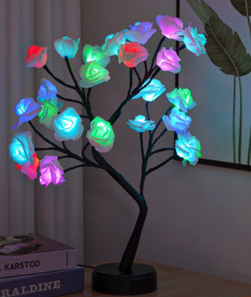 USB Powered Rose Table Lamp,3D Flower Night Light