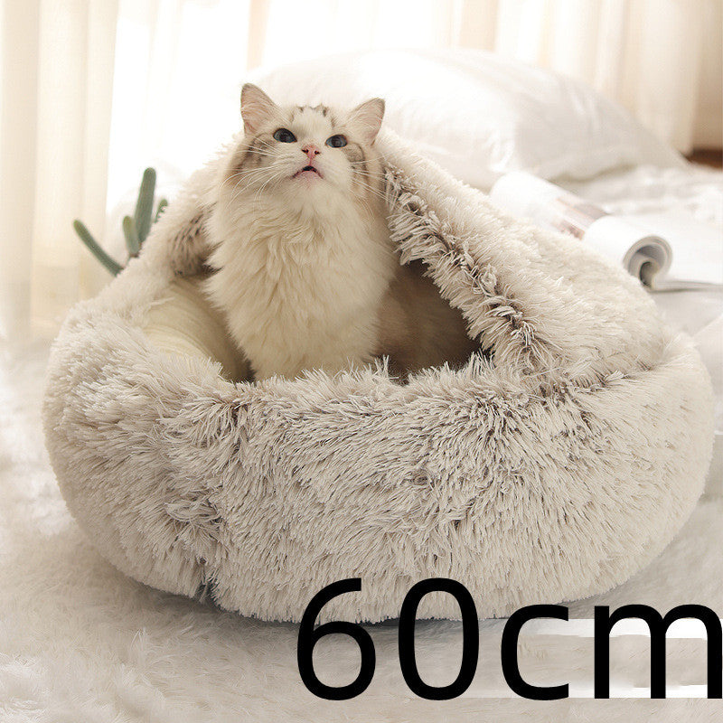 CozyNook Plush Round Pet Bed