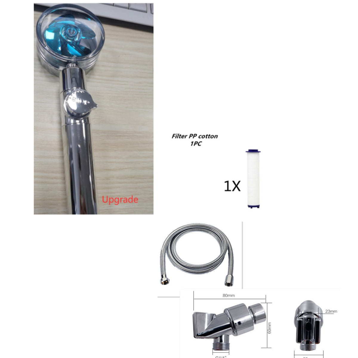 TurboFlow Propeller High Pressure Shower Head
