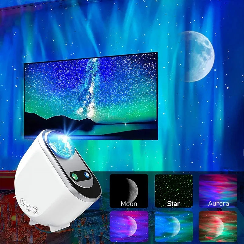 Aurora Borealis Starlight Projector,Galaxy Star Atmosphere LED Light ,Sky Moon Lamp Room,Decor Gift