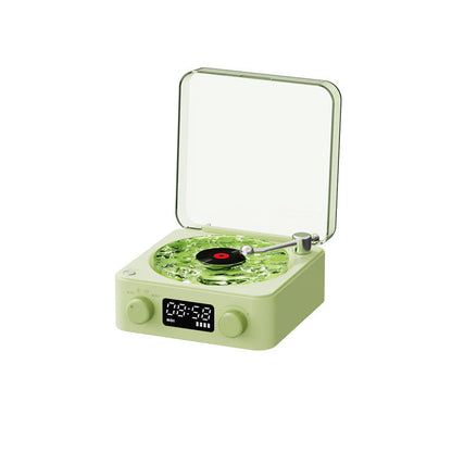 Retro Turntable Speaker Wireless Bluetooth Compatible 5.0 Vinyl Record Player Stereo Sound With White Noise RGB Projection Lamp Effect