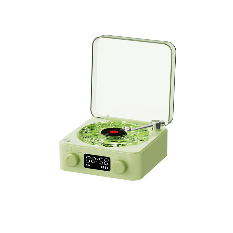 Retro Bluetooth Turntable Speaker With White Noise And RGB Projection