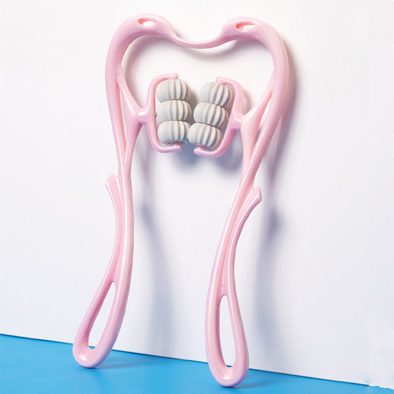 Multifunctional Manual Six Wheel Neck Massager Massage, Relieve Roller Massage Tool