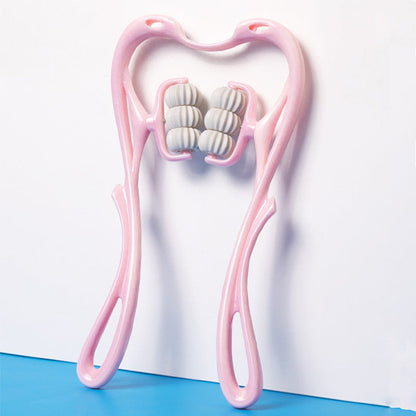 Multifunctional Manual Six Wheel Neck Massager Massage, Relieve Roller Massage Tool